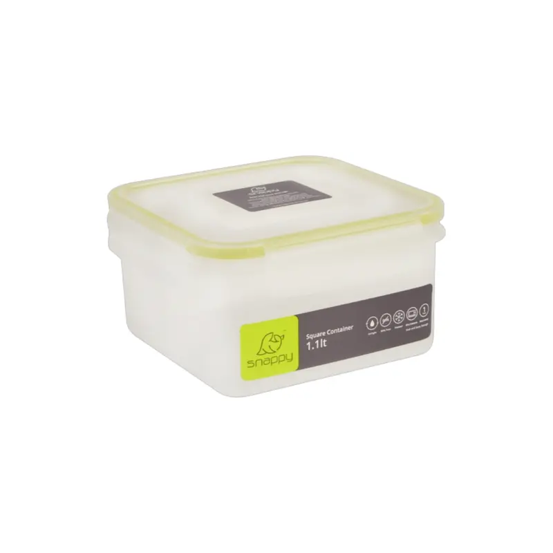 1.1L Square Meal Prep Container – Stackable Snappy Storage Solution 1