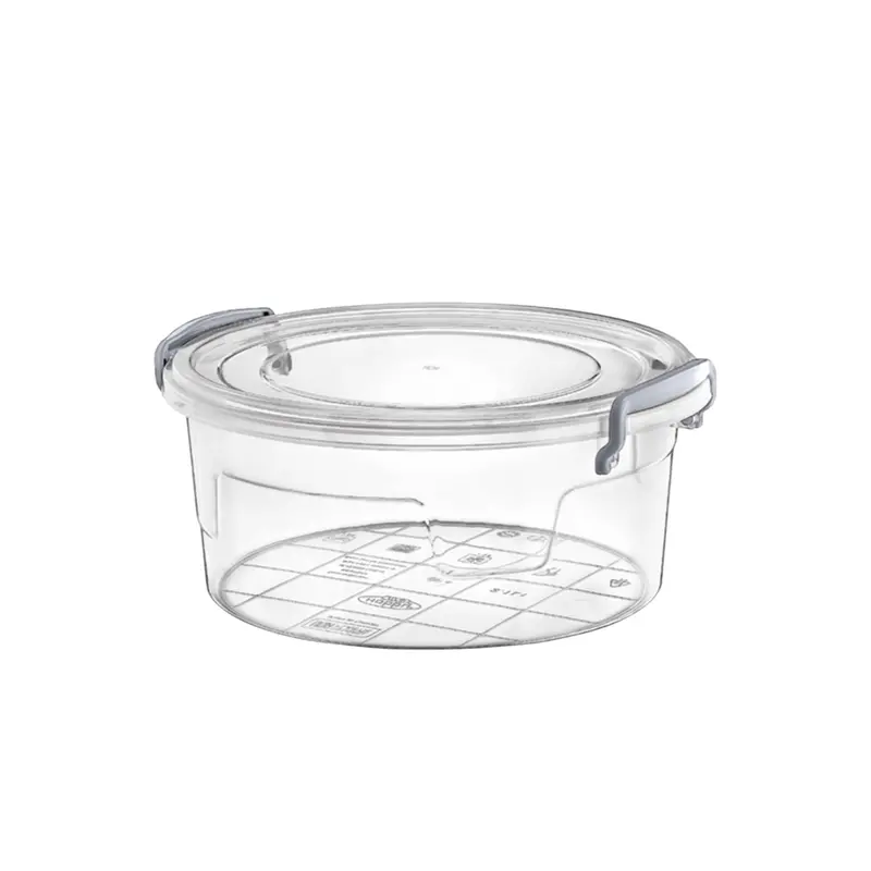 1.2-Litre Round Clip-Lock Storage Container – Space-Saving Food Or Craft Organizer (021141) 1