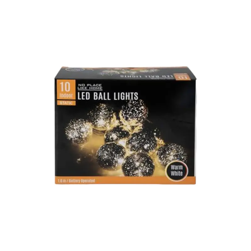 1.65-Meter Warm White Led Ball String Lights – 10-Piece Decorative Globe Strand 1