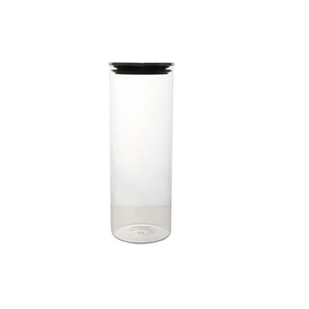 1.7L Airtight Glass Canister With Stainless Steel Silver Lid (Model 27590) 1