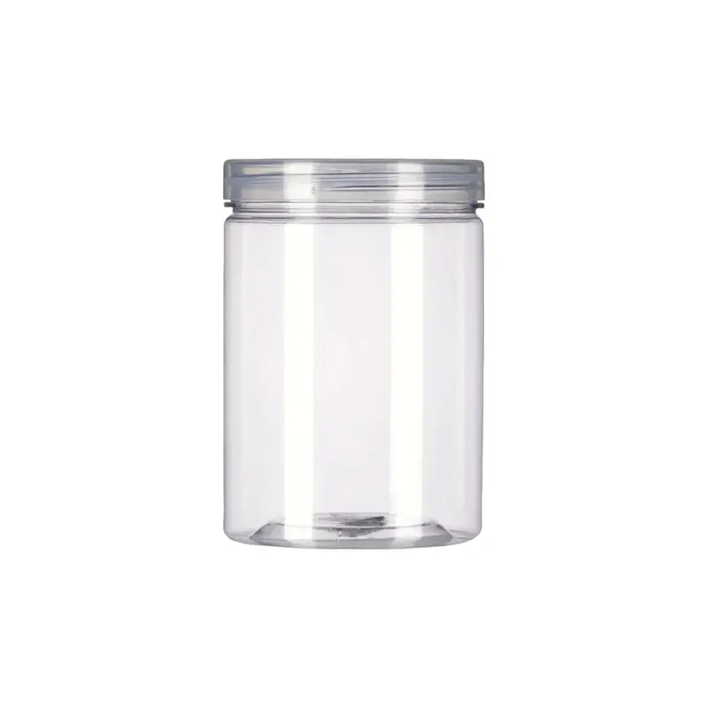 1-Liter Crystal-Clear Pet Plastic Jar With Secure Lid 1