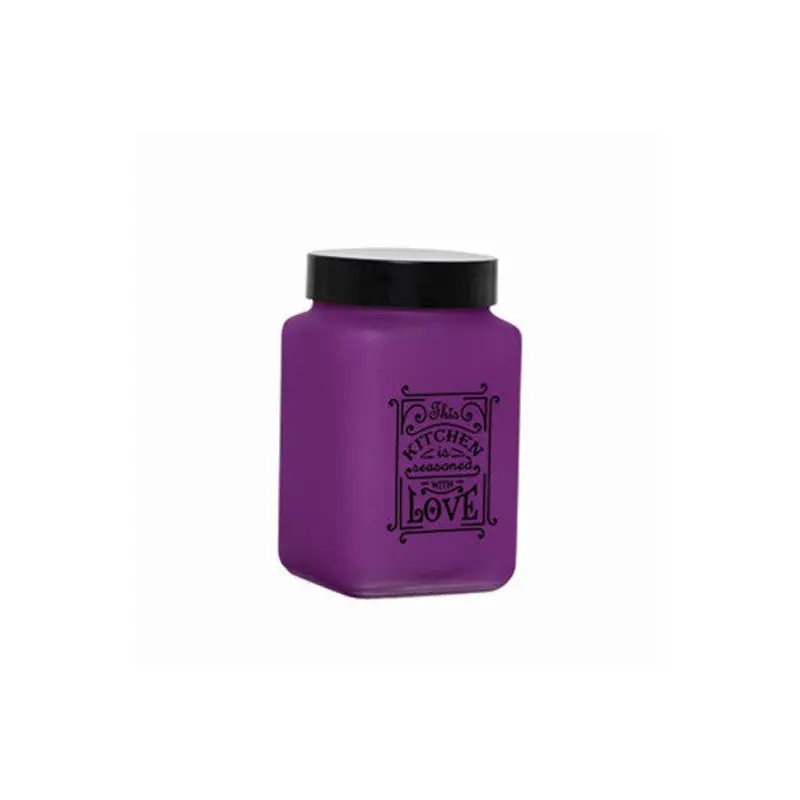 1-Litre Decorative Glass Storage Canister – Airtight Lid Included 1