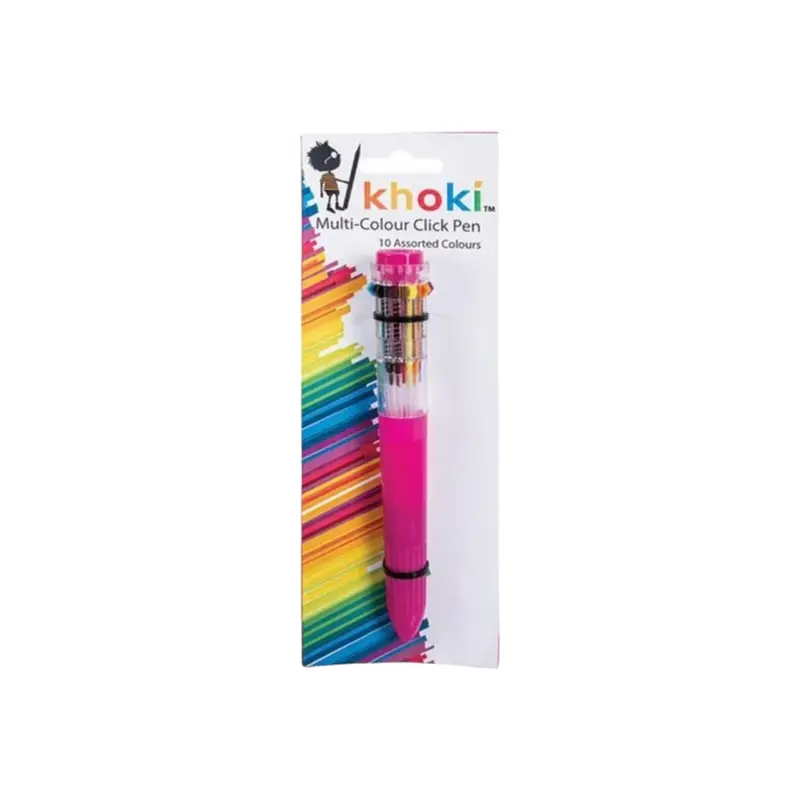 10-Color Click Shuttle Pen – Khoki Multifunctional Color-Changing Writing Tool 1