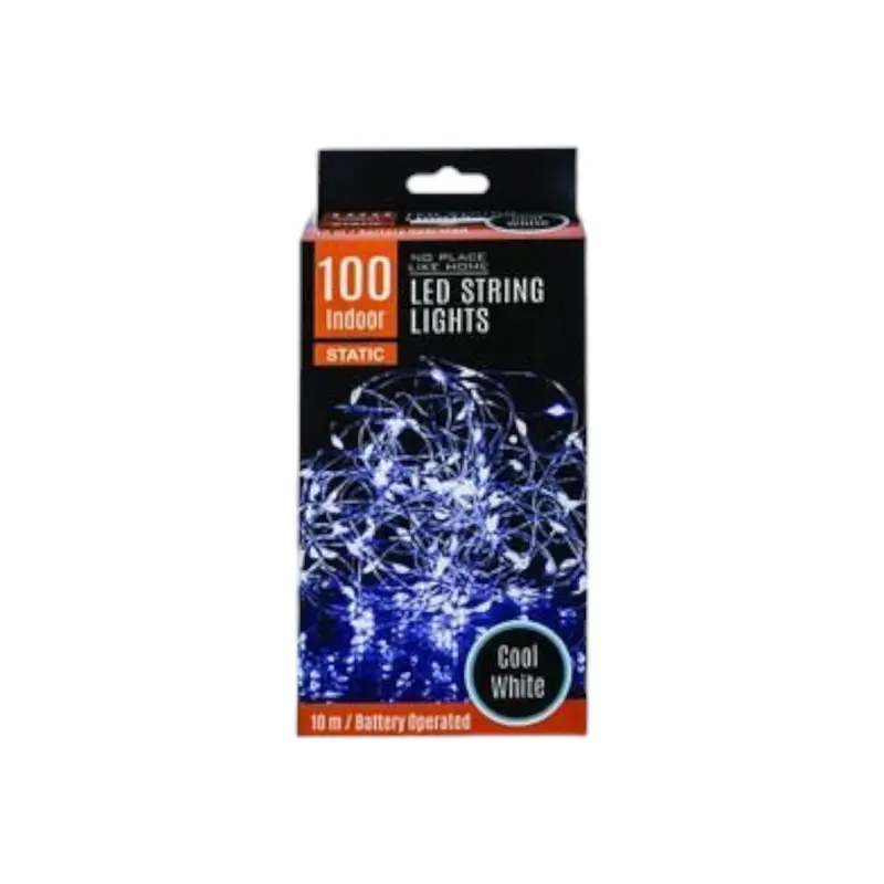 10-Meter Battery-Powered Led Fairy Lights – 100 Warm & Cool White Bulbs 1
