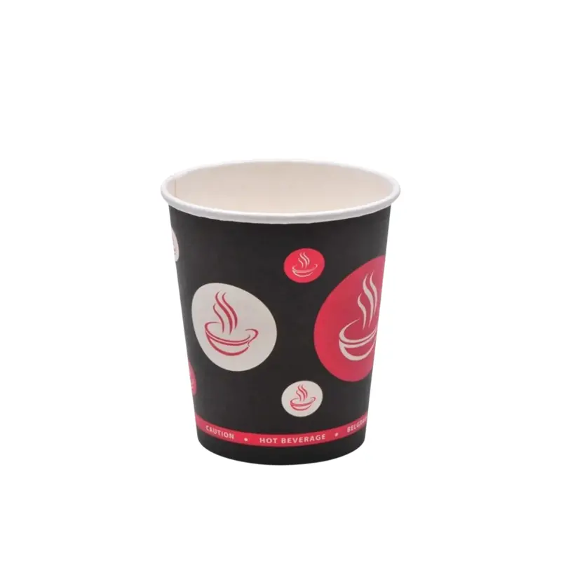 10-Pack Patterned Disposable Paper Coffee Cups – 250Ml Capacity 1