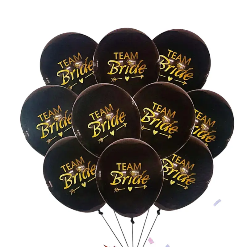 10-Piece Bridal Party Balloon Set With Team Bride Design 1