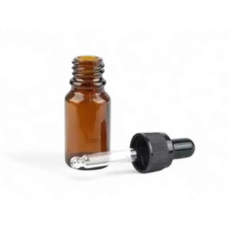 100Ml Amber Glass Dropper Bottle With Collar-Style Pipette Lid 1
