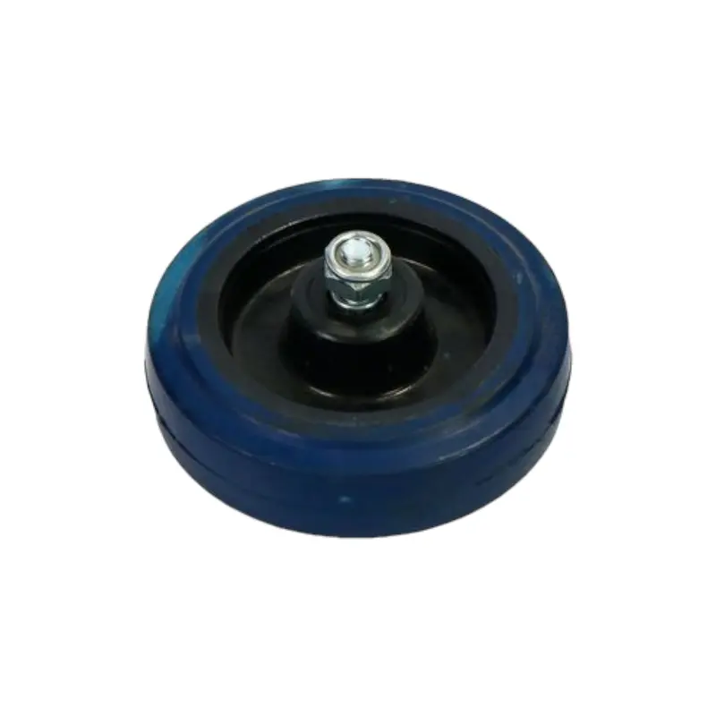 125 Mm Blue Rubber Castor Wheel – Swivel Mount With Brake Option 1