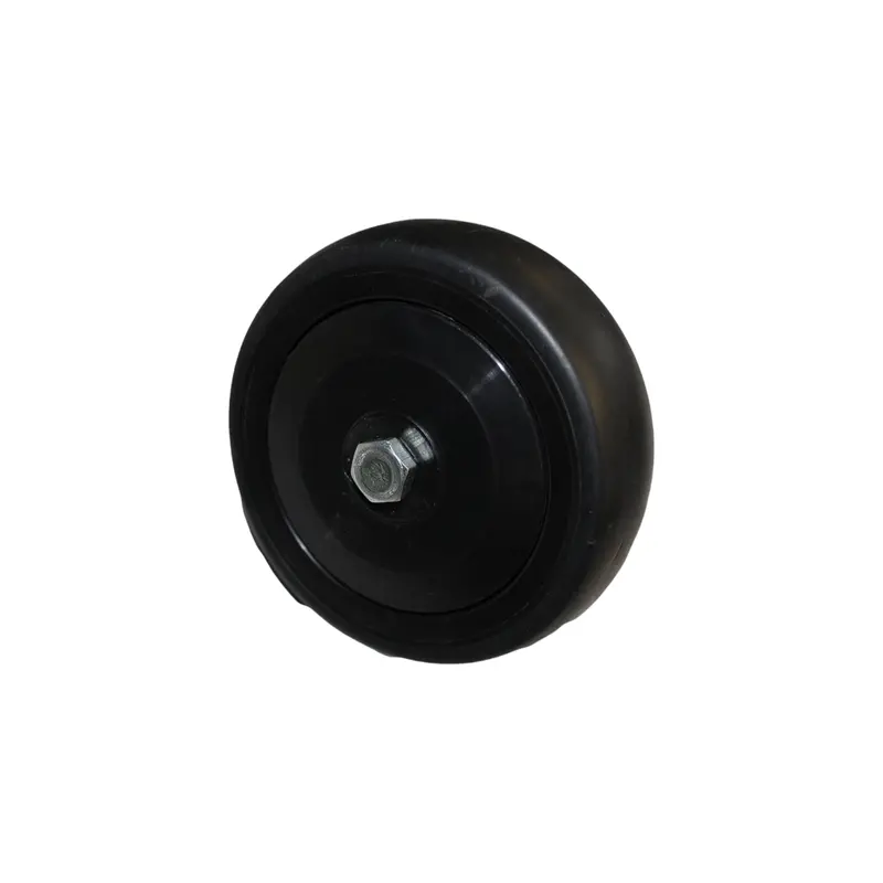 125Mm Black Rubber Castor Wheel – Rigid Mount For Industrial Carts 1
