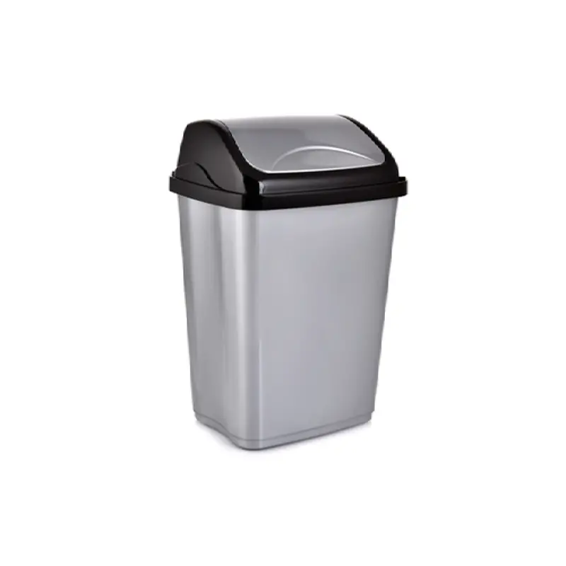 16-Litre Vittorio Pedal-Free Waste Bin – Slim Office Or Bathroom Trash Can (011404) 1