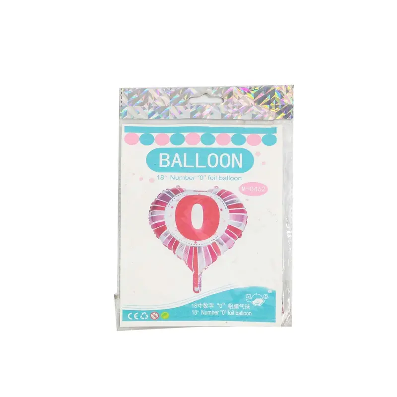 18-Inch Heart-Shaped Number Foil Party Balloon – 45Cm Diameter 1