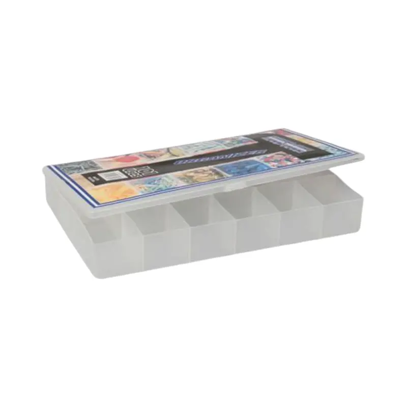 18-Partition Plastic Utility Tackle Box – 127 × 18 × 4 Cm Modular Organizer 1