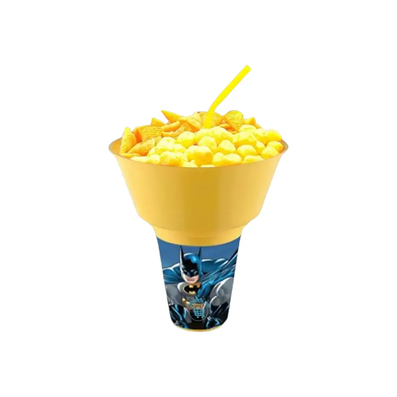 2-In-1 Yellow Drink Cup & Snack Holder – Tuffex Tp564 Portable Combo 1