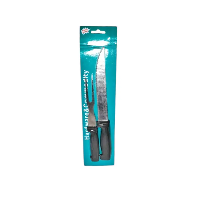 2-Piece Carving Knife And Fork Set – Stainless Steel Kitchen Serving Tools 1