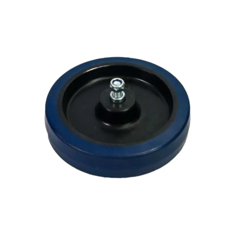 200Mm Blue Rubber Castor Wheel – Precision Roller Bearing, Swivel Or Rigid Options 1