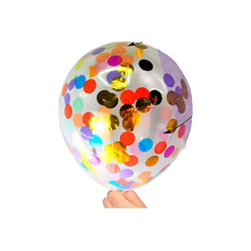 24-Inch Helium-Grade Clear Foil Balloon With Confetti – Bobo 1