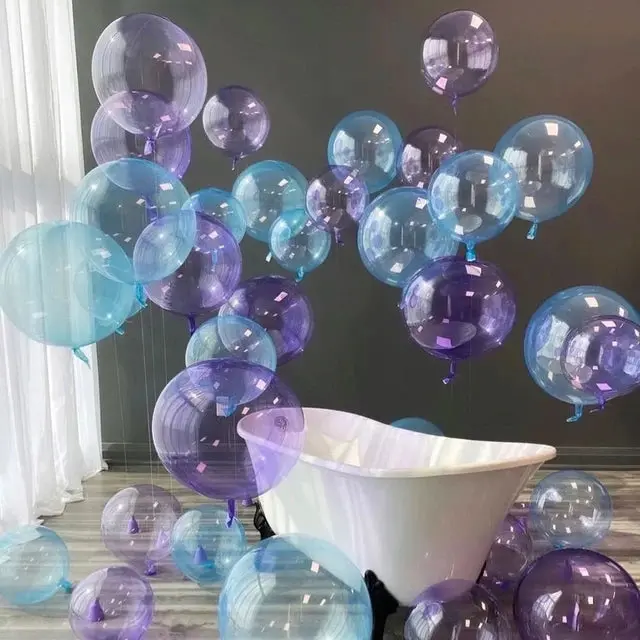 24-Inch Transparent Color-Foil Balloon – Bobo (1 Piece) 1