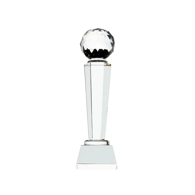 25Cm Clear Glass Trophy Ball Award – Dl-008 1