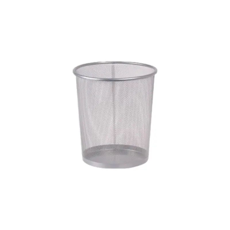 26 Cm Mesh Metal Wastepaper Basket – Tin Finish 1