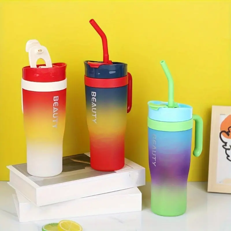 3-Piece Sports Bottle Set With Handles And Built-In Straws For Daily Use 1