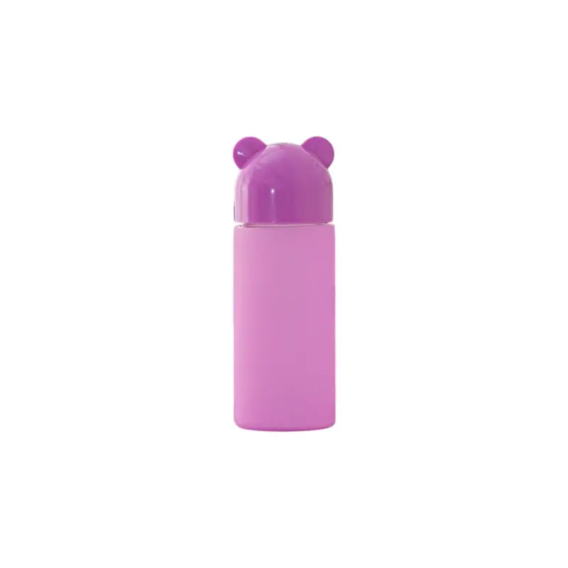 330 Ml Glass Water Bottle With Silicone Protective Sleeve & Playful Cap 1