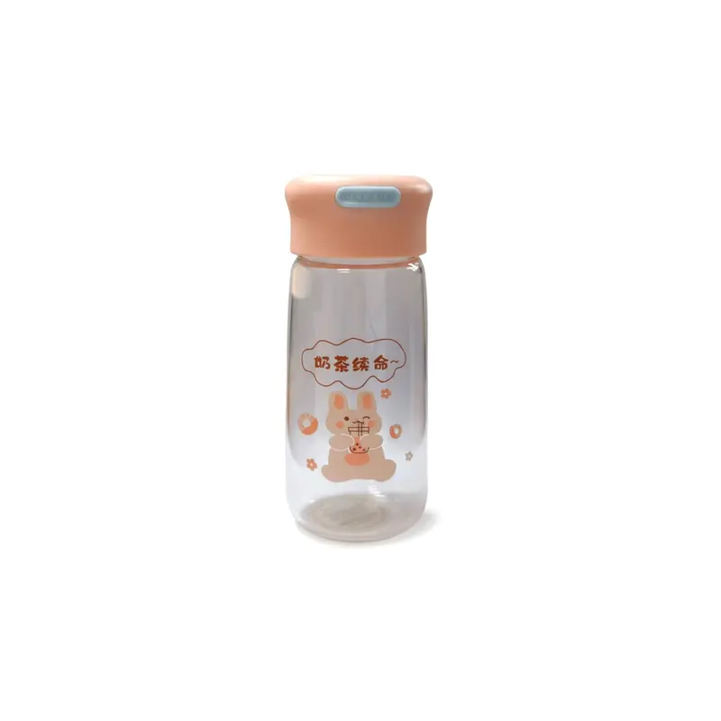 350Ml Leak-Proof Glass Water Bottle With Retractable Strap 1