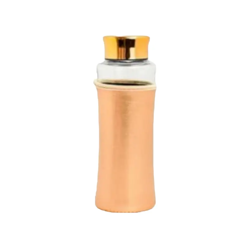 580Ml Colored-Sleeve Glass Water Bottle – Insulated Flask With Silicone Grip (Model 26100) 1