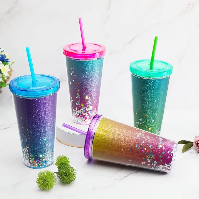 650Ml Glitter-Finish Acrylic Home Tumbler 1