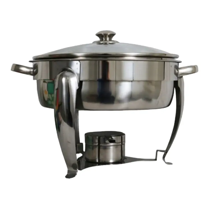 7-Liter Round Stainless Steel Chafing Dish For Buffets (18096) 1