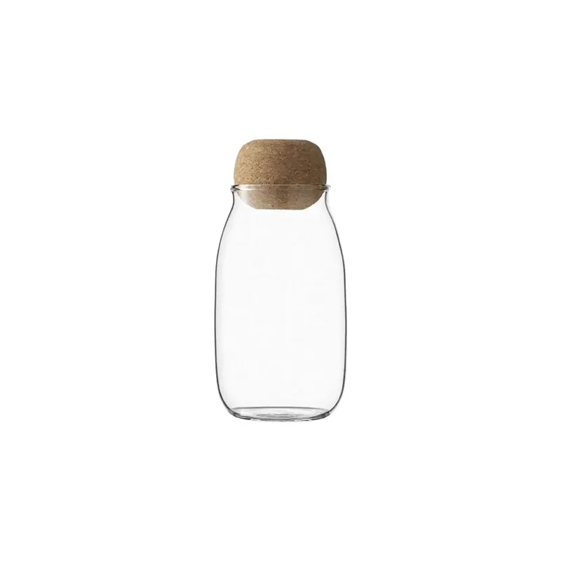 700 Ml Clear Glass Storage Jar With Natural Cork Lid – Airtight Seal 1