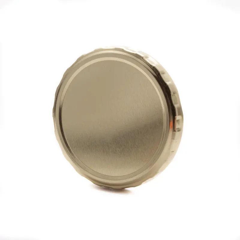70Mm Decorative Gold Twist-Top Metal Cap – Wide-Mouth Compatible 1