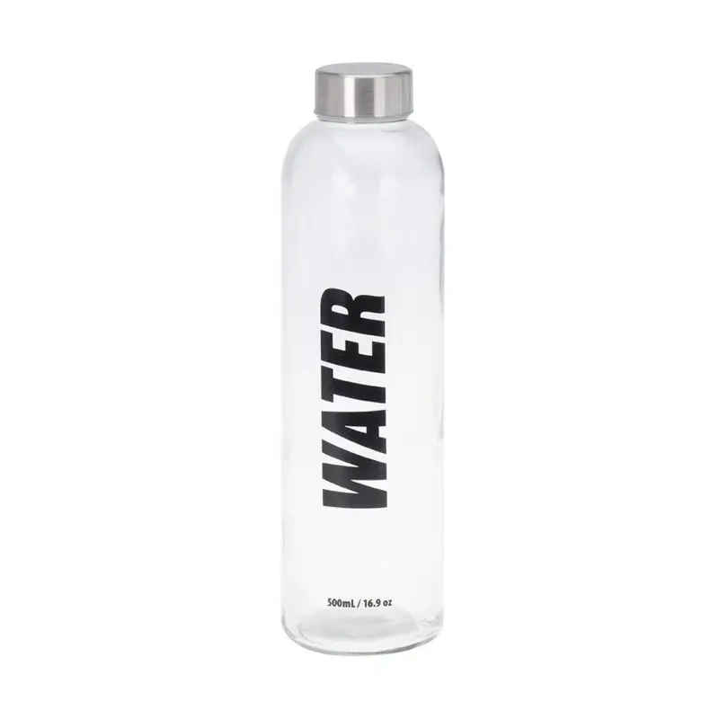 750Ml Patterned Glass Water Bottle For Everyday Use 1