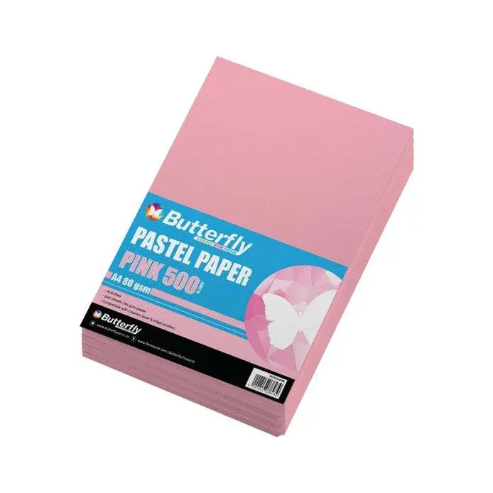 A4 Pink Pastel Copy Paper – 80Gsm, 500-Sheet Ream 1