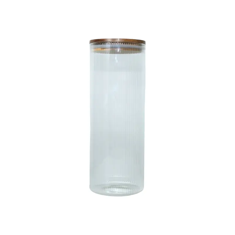 Acacia-Wood-Lid Glass Canister – 1.8L Airtight Storage Jar 1