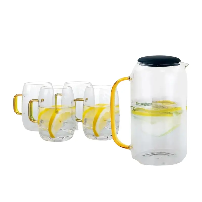 Acuarela 5-Piece Borosilicate Glass Water Set – Heat & Shock Resistant 1