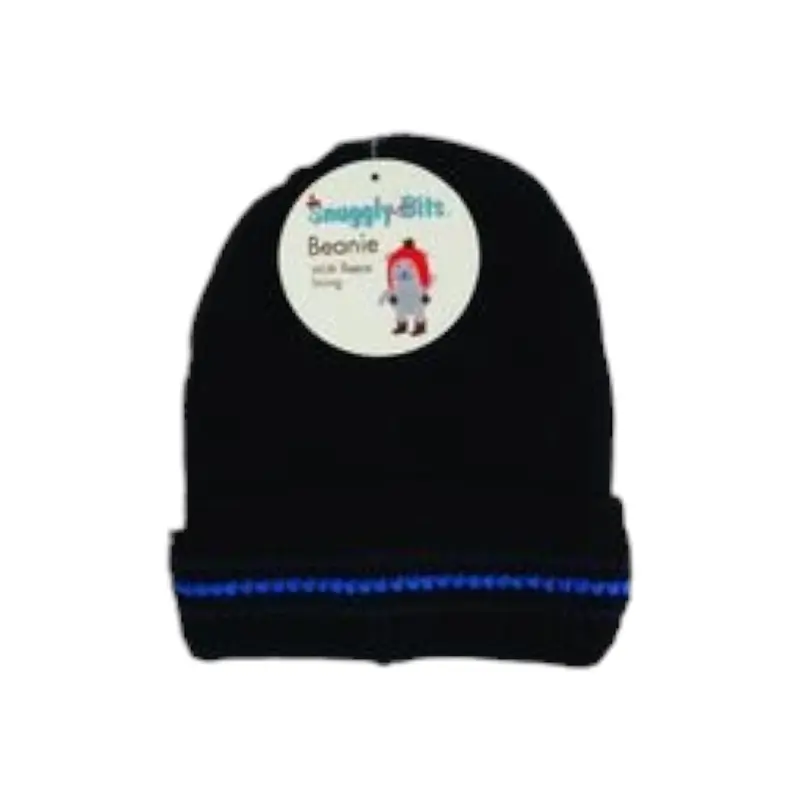 Adult Beanie With Contrasting Inner Stripe – Mixed Color Assortment 1