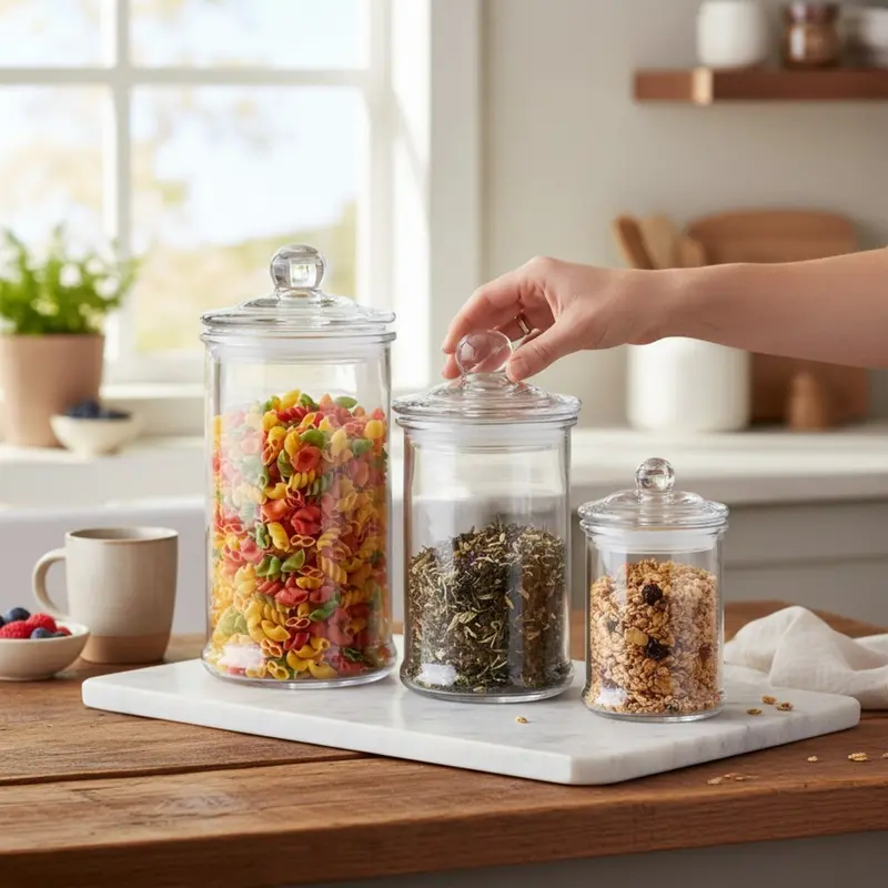 Airtight Glass Storage Canister – Durable, Odor-Resistant Food Preservation 1