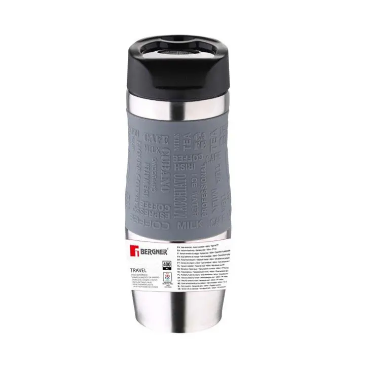 Bergner 400Ml Gunmetal Grey Vacuum Travel Flask – Sleek & Durable – Sgn2217 1