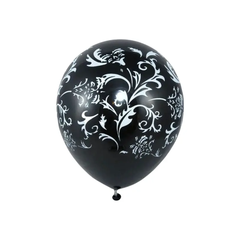 Black Metallic Patterned Helium Balloon (Single) 1