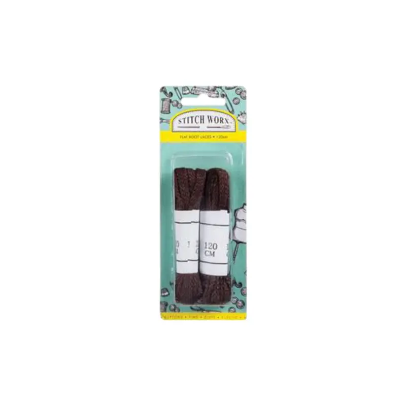 Brown Cotton Shoe Laces – 120 Cm Length, Classic Finish 1