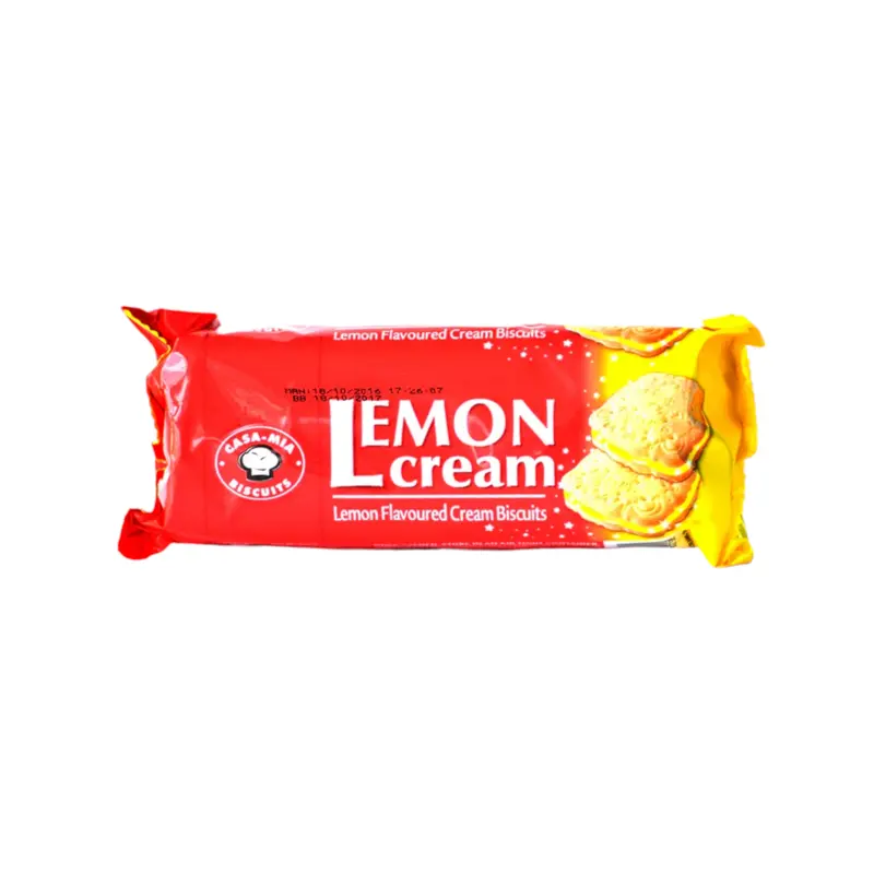 Casamia Lemon Cream Sandwich Biscuits – 150G Individually Wrapped 1