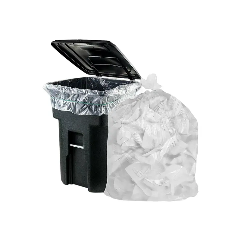 Clear Refuse Liner Bags – 25 + 15 X 36 Cm, 25 Micron Thickness (250-Pack) 1