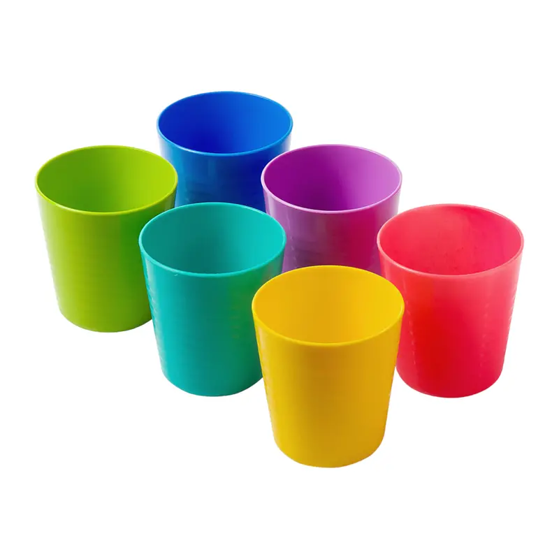 Colorful Kids’ Plastic Tumblers – 250 Ml Rainbow Collection, 5-Piece Assorted Set 1