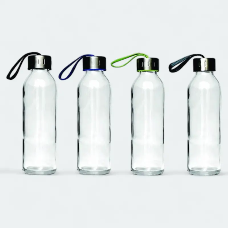 Consol Slimline Glass Drinking Bottle – 500Ml With Strap Lid (Model 27334) 1