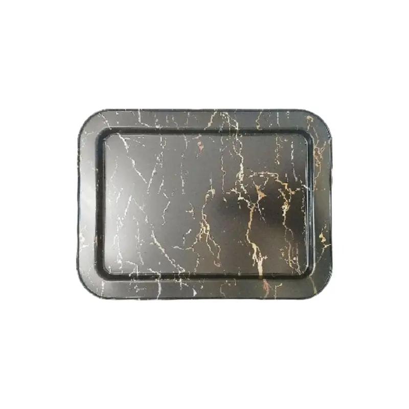 Continental Homeware Black Marble Print Serving Tray (Ch612) 1