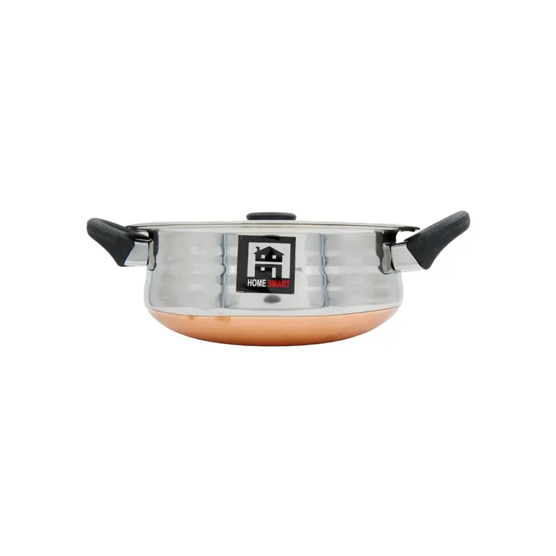 Copper-Bottomed Cooking Pot – 16.2 Cm Diameter, Heat-Efficient Base 1