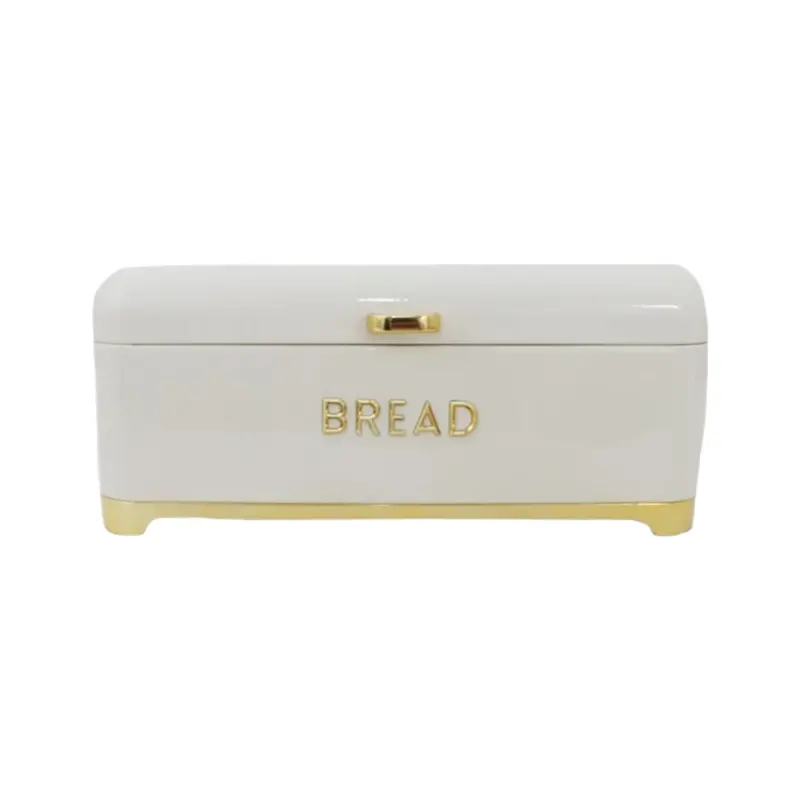 Cream And Gold Retro Bread Storage Bin 1