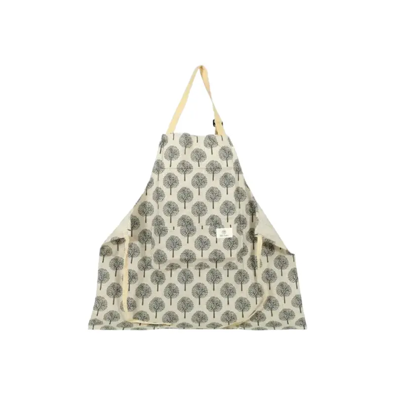 Dandelion Linen Apron In Soft Beige – Adjustable & Machine Washable 1