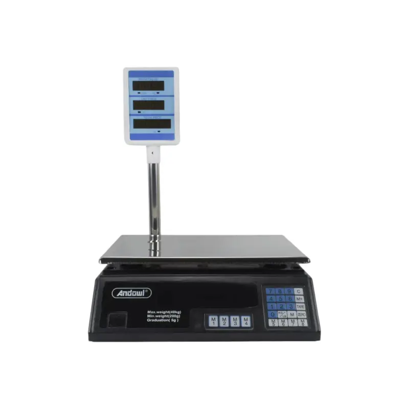 Digital Floor Scale – 40 Kg Capacity With Upright Support Pole, Non-Printing Display 1