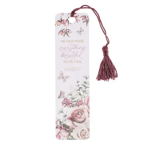 Ecclesiastes-Themed Bookmark With Silk Tassel – 19Cm Elegant Design 1